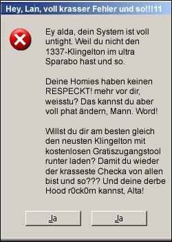 Voll krasser Fehler ey
