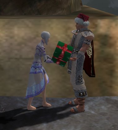Geschenkübergabe