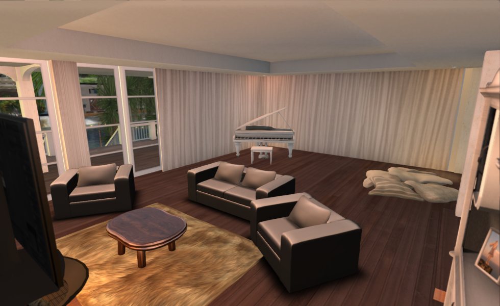 Second Life: Wohnzimmer 1